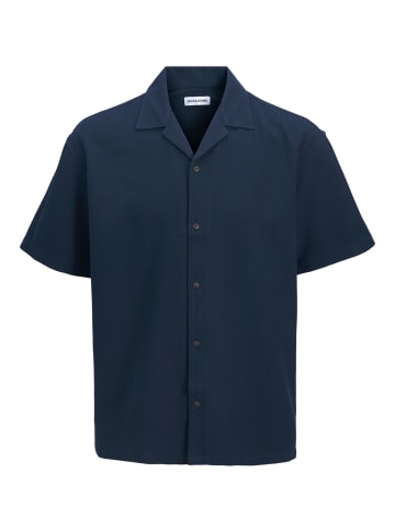 JACK & JONES Junior Waffle Resort-Hemd Kurzarm Jjglobal in navy blazer