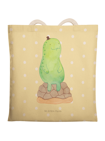 Mr. & Mrs. Panda Stofftragetasche Schildkröte Pause ohne Spruch in Gelb Pastell