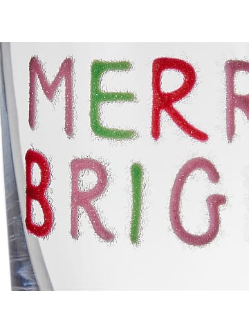 Butlers Trinkglas MERRY & BRIGHT in Grün, Rot, Rose