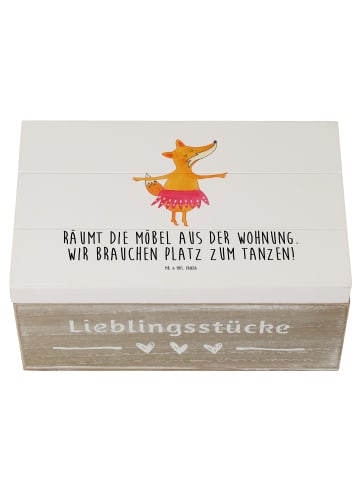 Mr. & Mrs. Panda Aufbewahrungsbox Fuchs Ballerina mit Spruch in Weiß