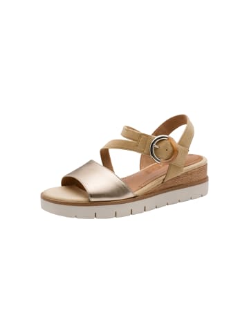 Tamaris Sandalen mit Keilabsatz aus Leder Braun