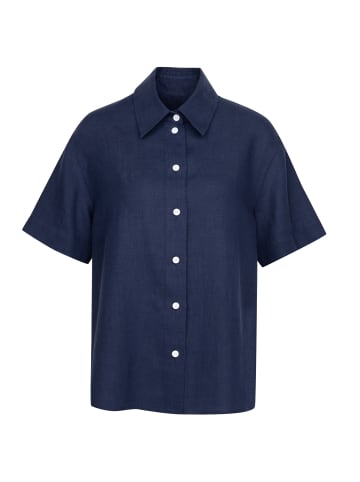 Seidensticker Hemdbluse Regular in Dunkelblau