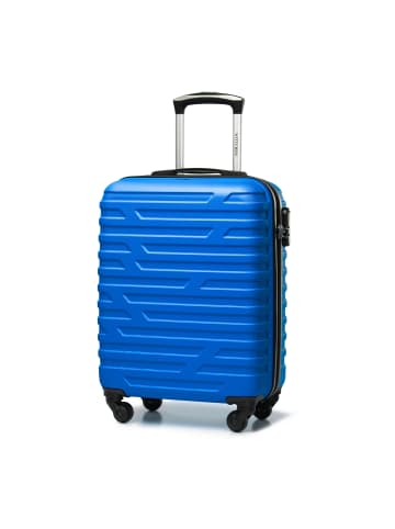 Wittchen A-line II Kabinengepäck Kabinenkoffer Handgepäck Rollkoffer Reisekoffer Bordkoffer Hartschale ABS Hochwertiger und Stabiler Größe S Blau Lufthansa/Eurowings/Ryanair/Condor/Discover Airlines in Blue