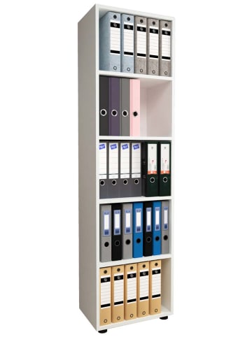 ebuy24 Büroregal Ulas5 8 Weiß 49 x 32 cm