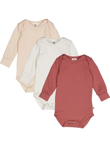 müsli Langarmbody 3er-Pack in rose/cream/Rose