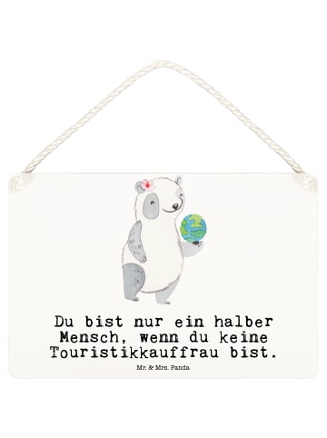 Mr. & Mrs. Panda Deko Schild Touristikkauffrau Herz mit Spruch in Weiß