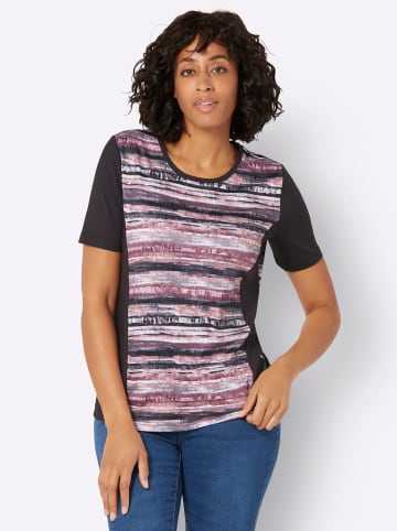 WITT WEIDEN Funktions-Shirt in schwarz-hortensie-bedruckt