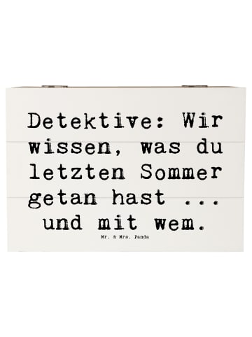 Mr. & Mrs. Panda Aufbewahrungsbox Spruch Detektiv Geheimnisse mi... in Weiß