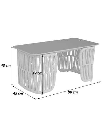 MCW Loungetisch P90, Creme, Platte creme