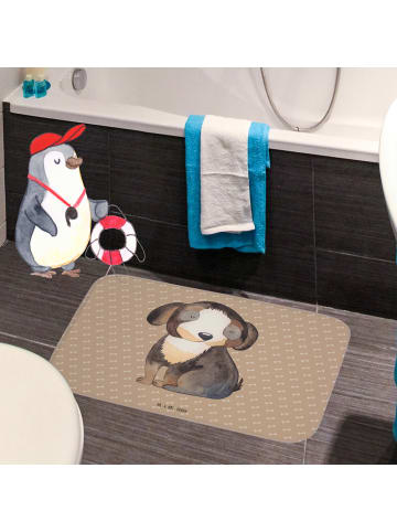 Mr. & Mrs. Panda Badezimmerteppich Hund Entspannen ohne Spruch in Hundeglück