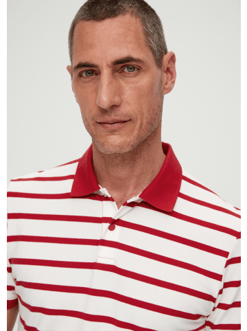 s.Oliver Polo-Shirt kurzarm in Rot-weiß