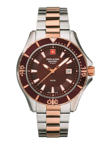 Swiss Alpine Military by Grovana Analoguhr für Herren in braun