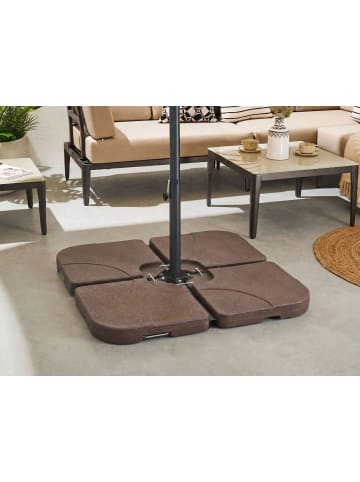 Beliani Zubehör für Sonnenschirme CARIA in Braun - (W) 52 x (H) 8 x (L) 52 cm