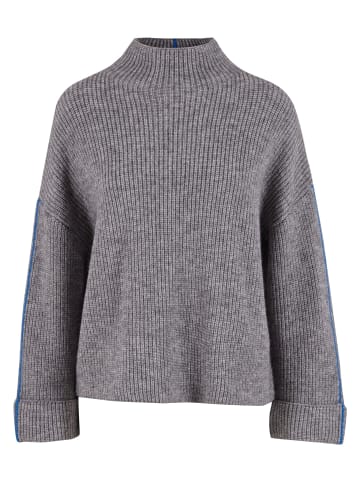 Noisy may Noisy may NMTOVA L/S HIGH NECK FOLD-UP KNIT DD in medium grey melange