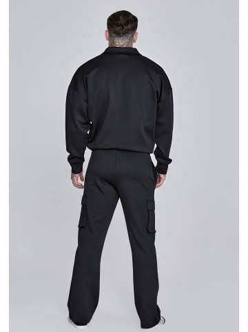 SikSilk Sweatshirt Essentials Zip in Black