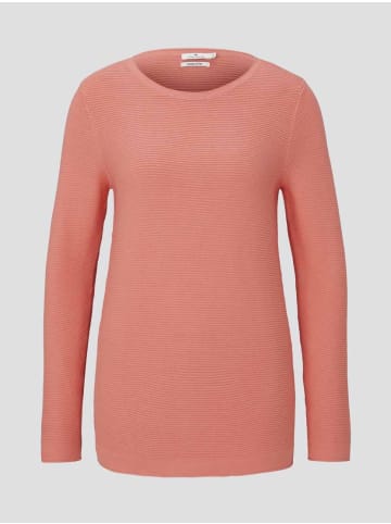 Tom Tailor Tom Tailor Longsleeve Strickpullover mit Rundhalsausschnitt in rosa