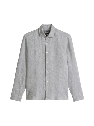 Marc O'Polo Haifischkragen-Hemd shaped in Medium Blue