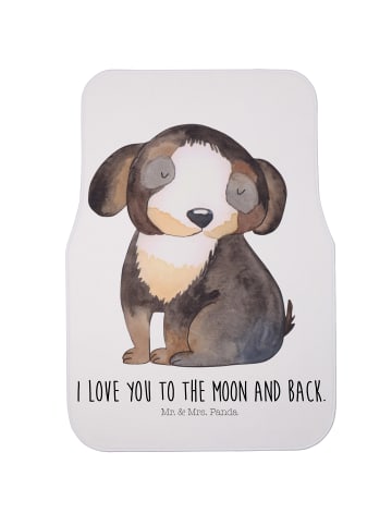 Mr. & Mrs. Panda Fußmatte Fürs Auto Hund Entspannen mit Spruch in Weiß