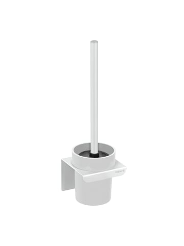 Wenko Silikonbürste für die Toilette in Weiß, (B) 10,5 x (H) 35,5 x (L) 10,5 cm