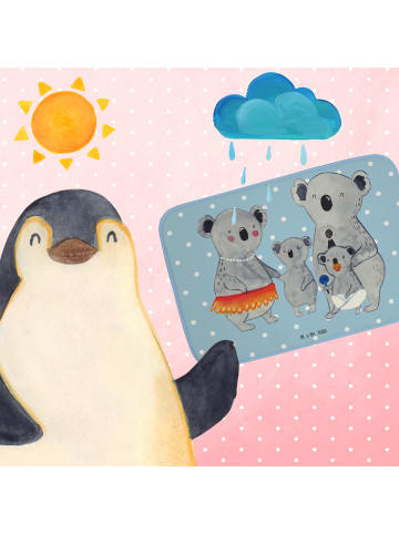 Mr. & Mrs. Panda Badteppich Koala Familie ohne Spruch in Blau Pastell