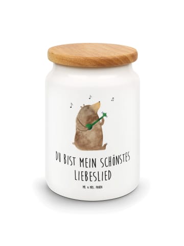Mr. & Mrs. Panda Vorratsglas Bär Lied mit Spruch in Weiß