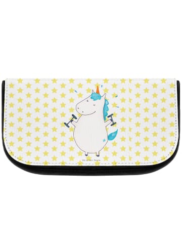 Mr. & Mrs. Panda Schminktasche Einhorn Fitness ohne Spruch in Weiß