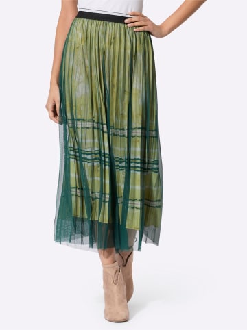 creation L Plissee-Rock in limone-ecru-bedruckt