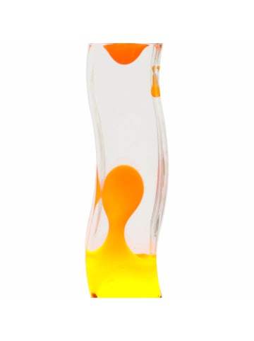 Licht-Erlebnisse Lavalampe EEK G (B)10.5 x (L)10.5 x (H)42 cm in Orange Klar Grau