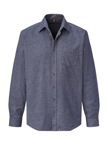 Paddock's Baumwollhemd Long sleeve in blue melange