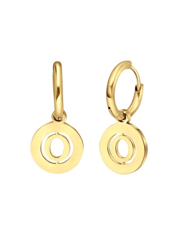 Lucardi Ohrringe "Buchstabe O" Rund