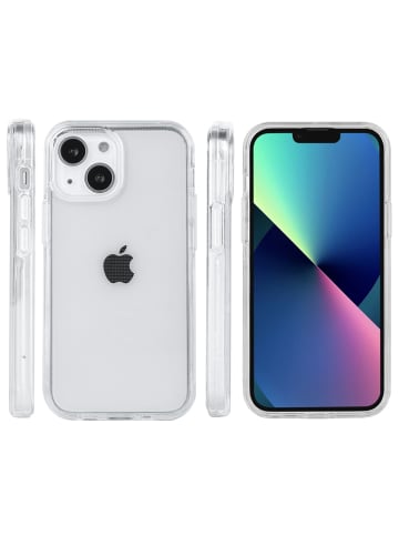 Platyne Hülle für iPhone 13 mini – 2-in-1 Silikonrahmen und Rückschale in Transparent