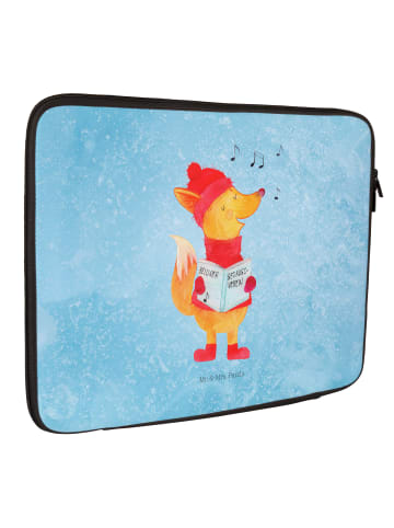 Mr. & Mrs. Panda Laptop Tasche Fuchs Sänger ohne Spruch in Eisblau