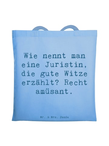 Mr. & Mrs. Panda Stofftasche Spruch Juristin Humor mit Spruch in Sky Blue