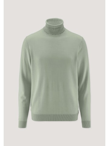 Hessnatur Hessnatur Rollkragenpullover Regular aus reiner Bio-Merinowolle in salbeigrün