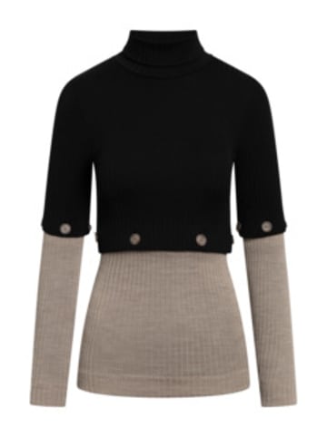 TOOCHE Pullover & Strickjacke "Dual Black Elegance" in schwarz