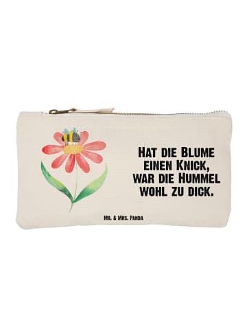 Mr. & Mrs. Panda Schminktasche Hummel Blume mit Spruch in Weiß