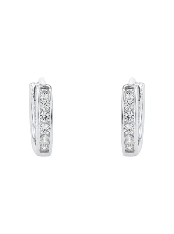 Amor Creolen Silber 925, rhodiniert in Silber