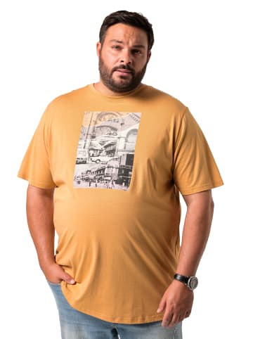 Men Plus Kurzarm T-Shirt in hellbraun