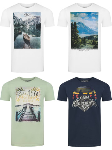 riverso  T-Shirt RIVLukas 4er Pack in Mehrfarbig