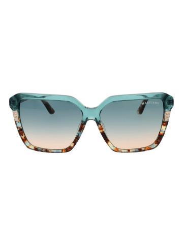 Marciano by Guess Frauen Sonnenbrille Quadratisch Türkis