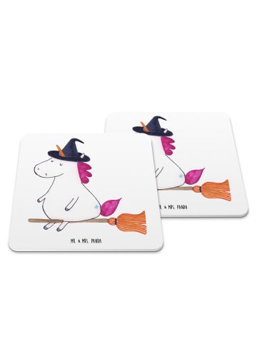 Mr. & Mrs. Panda Untersetzer Einhorn Hexe ohne Spruch in Weiß
