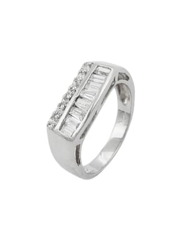 Gallay Ring 7mm mit vielen Zirkonias glänzend rhodiniert Silber 925 Ringgröße 58 in silber