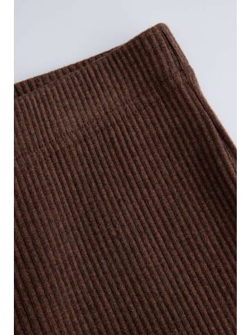 Coccodrillo Gerippte Leggings mit langem Hosenbein in braun