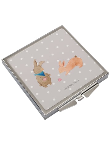 Mr. & Mrs. Panda Handspiegel Hasen Muschel ohne Spruch in Grau Pastell