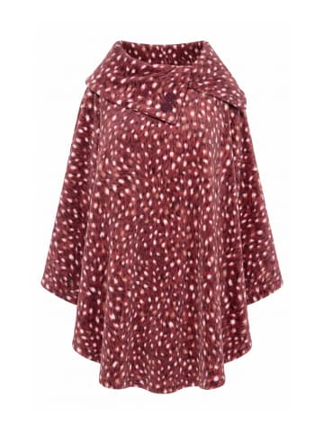 Ulla Popken Homewear-Poncho in rostrot