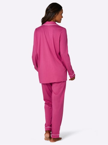 WITT WEIDEN Pyjama in fuchsia-weiß