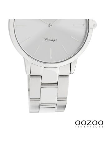 Oozoo Analog-Armbanduhr Oozoo Vintage Series silber mittel (ca. 34mm)