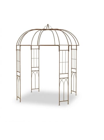 relaxdays Rosenpavillon in Braun - (B)211 x (H)269 x (T)211 cm