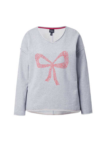 Ulla Popken Sweatshirt in hellgrau mélange