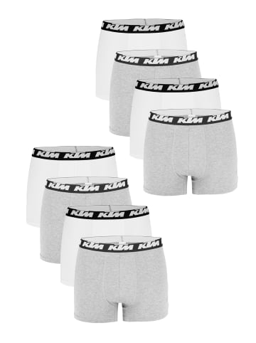 KTM Boxershorts 8er Pack Boxer Man Cotton in Light Grey / White